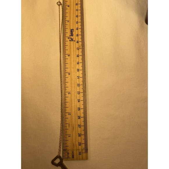 Vintage Gucci Lock and Key layered toggle necklace & chain w/ bag - Picture 8 of 8